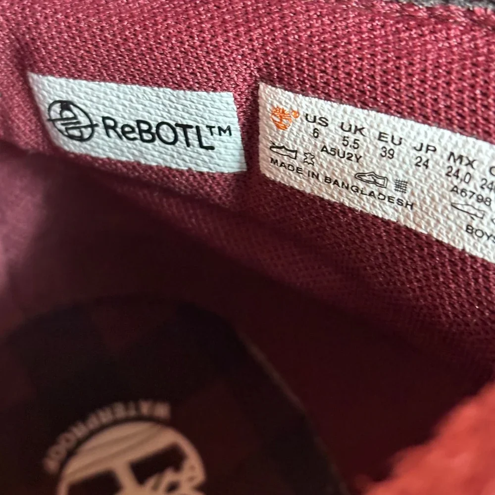 Timberland Women's Burgundy Suede Lace-Up Boots - Picture 10 of 13